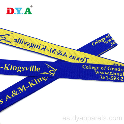 Polyester Jacquard Corizas de 1,5 cm de cinificación amarilla azul